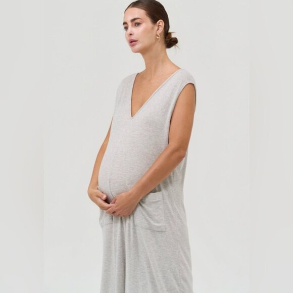 Nothing Fits But Mochi Knit Jumpsuit Maternity Gray One size - Picture 9 of 16